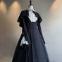 Three-piece set: top + suspender skirt + cape / S