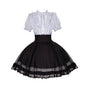 Black & gray short dress In stock / S