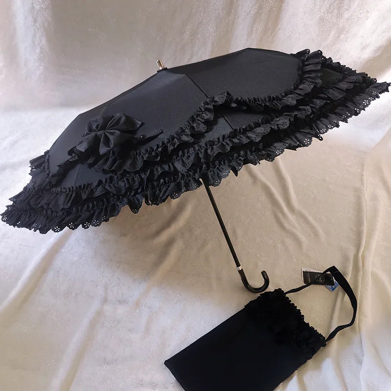 Independent Brand - Tiered Lace Two-Fold Lolita Parasol - product image 11