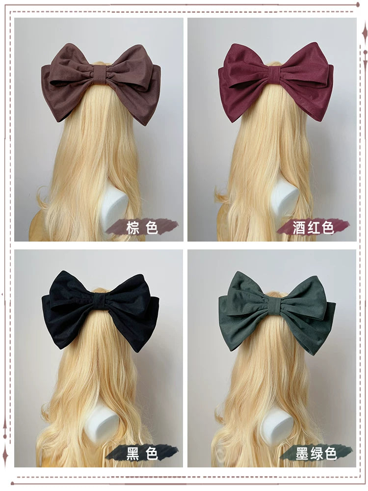 With PUJI - Wishing Star - Lolita Hair Accessory, Bow Detail detail view 4