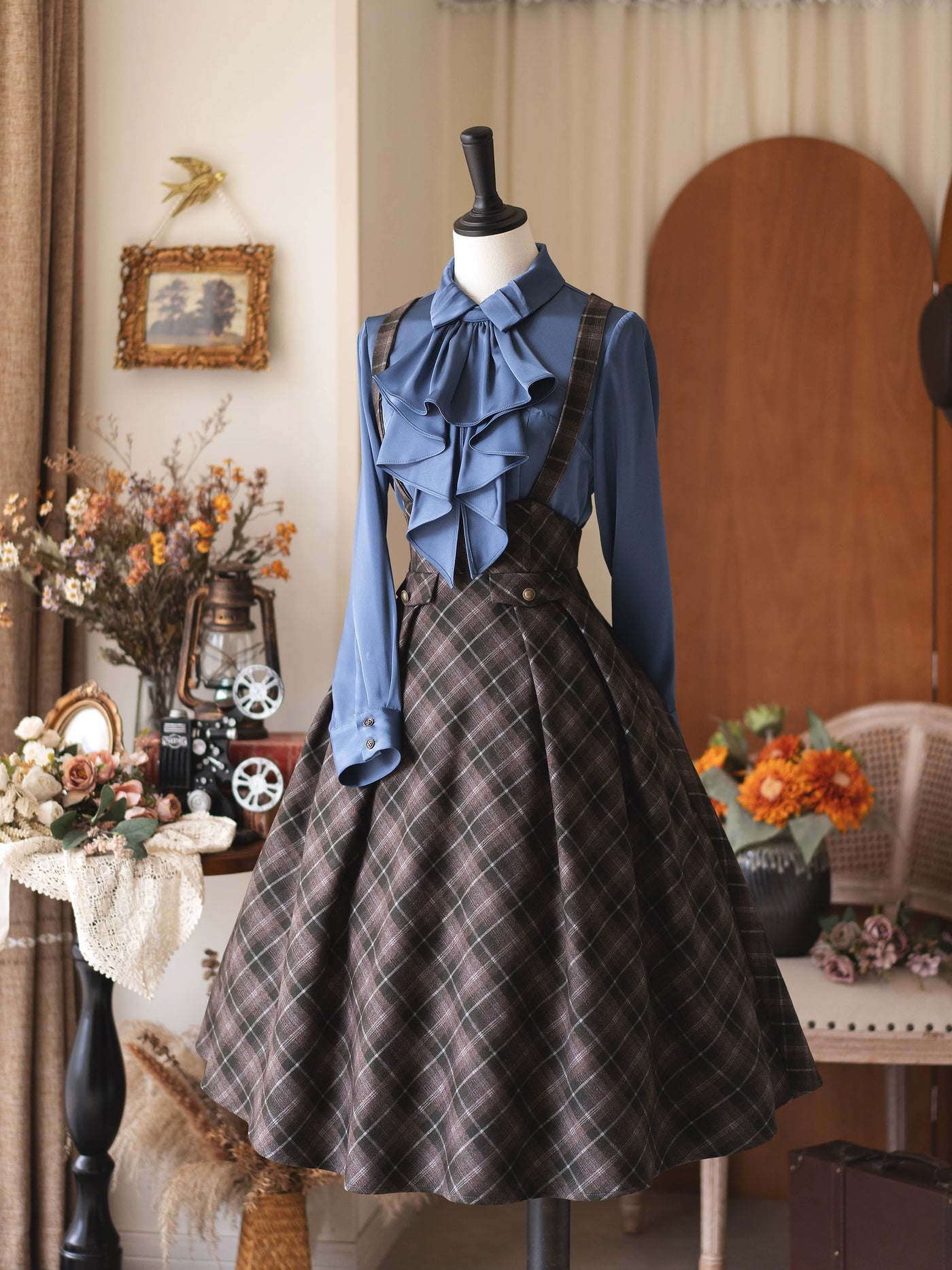Forest Wardrobe - Forest Dew - Elegant Lolita Slim Fit Shirt, Detachable Jabot