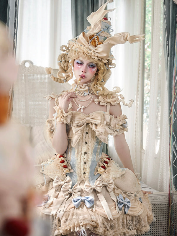 BLOOD SUPPLY: Mousse Rendezvous Cherry Corset Top and Accessories, product view 2
