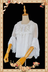 Infanta - Half a Spoon of Sugar - Hime-Sleeve Blouse - White / One Size