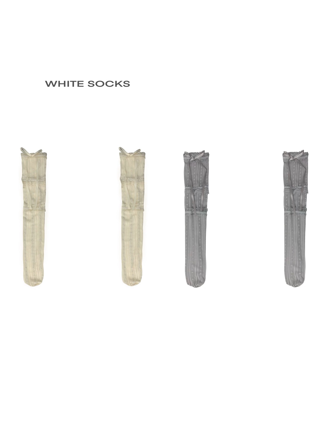 White Socks - Three-Layer Lace - Socks with layered lace trim
