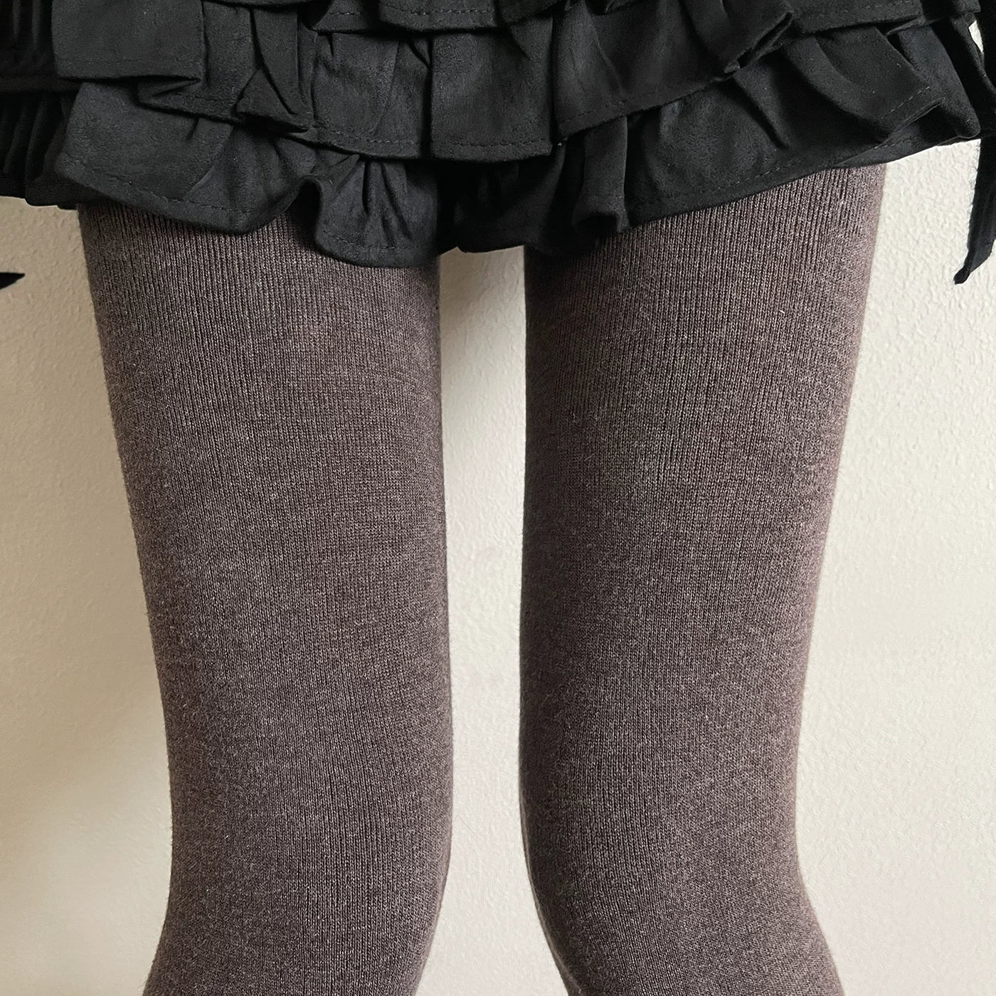 Sock Noble - Brown Caterpillar - Brown quilted leg warmers with gathered tiers