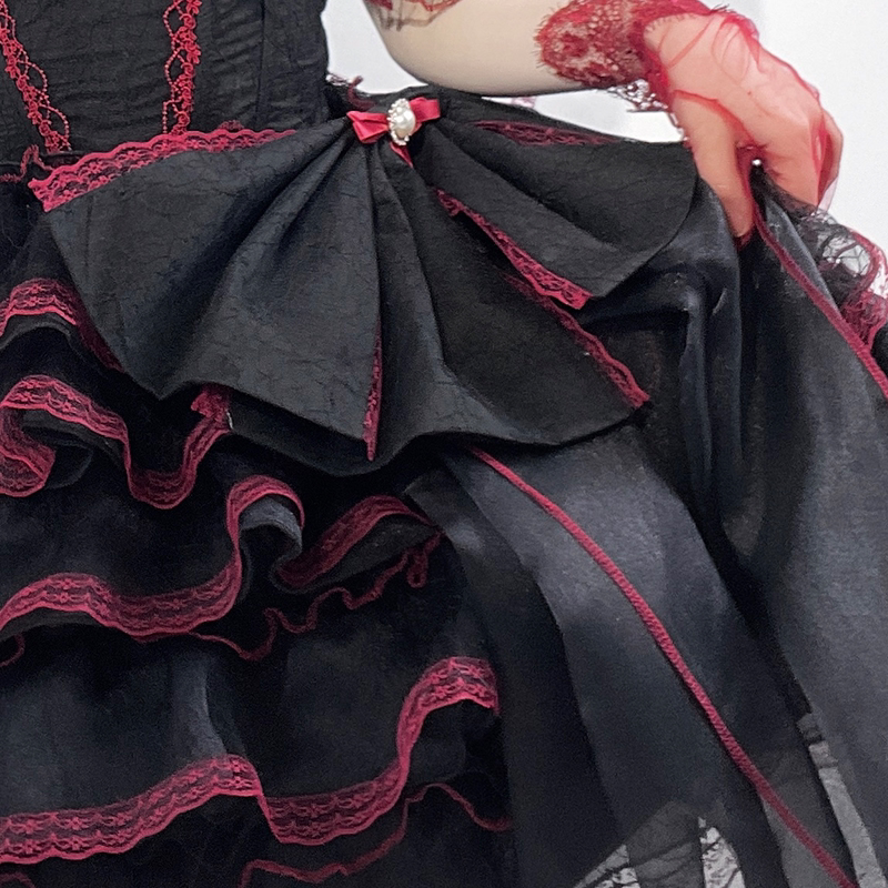Daydream Whispers - 13th District - Lolita skirt with layered ruffles