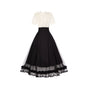 Black and beige long dress - In stock / S