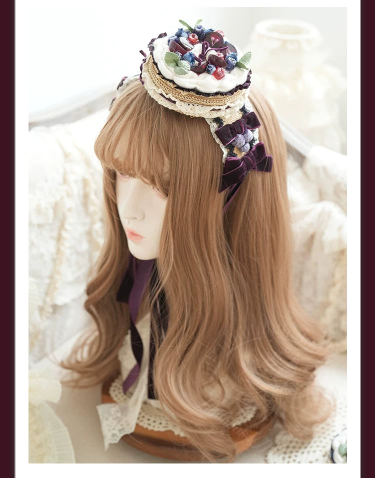 Star Box - Fruit Tart - Fruit-Tart Headwear with Hat, Hairband and Brooch Options