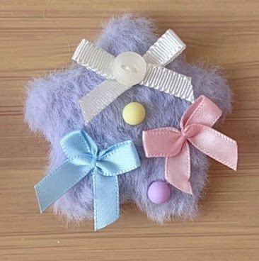 Golden Pikaka - Pastel Star Hair Accessories - Fluffy Star Hair Clip