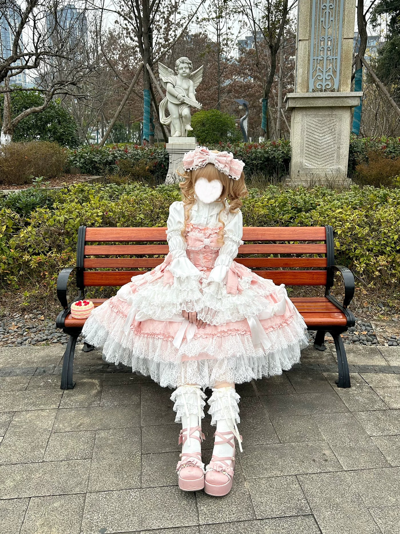 Hello Princess Lolita - Tajiya - Plus-Size Lolita Dress with Layered Lace Trim – detail view 7