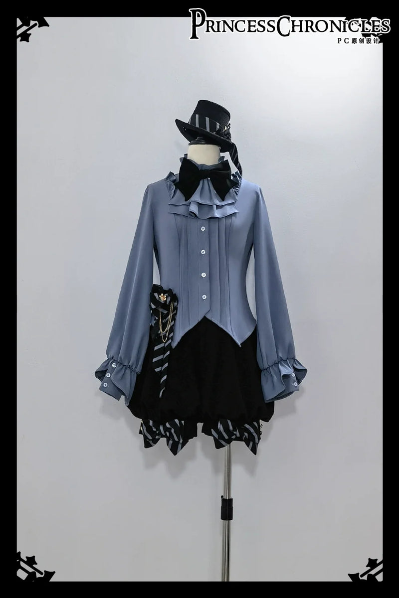 Narrative Rule - Ouji Lolita Shorts Set, Long Vest XS Shirt