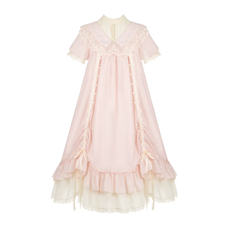 With PUJI - Glazed Flower Room - Lolita OP Dress, Embroidery & Detachable Styling detail view 11