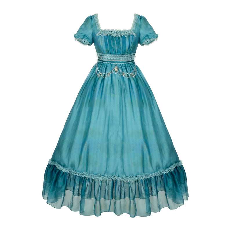 With PUJI - Water Lily - Lolita Dress Collection, Print & High-waist Silhouette detail view 9