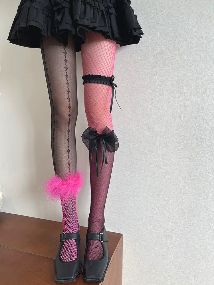 Sock Noble - Festival Layering - Tights and Stockings with Fishnet and Floral Options