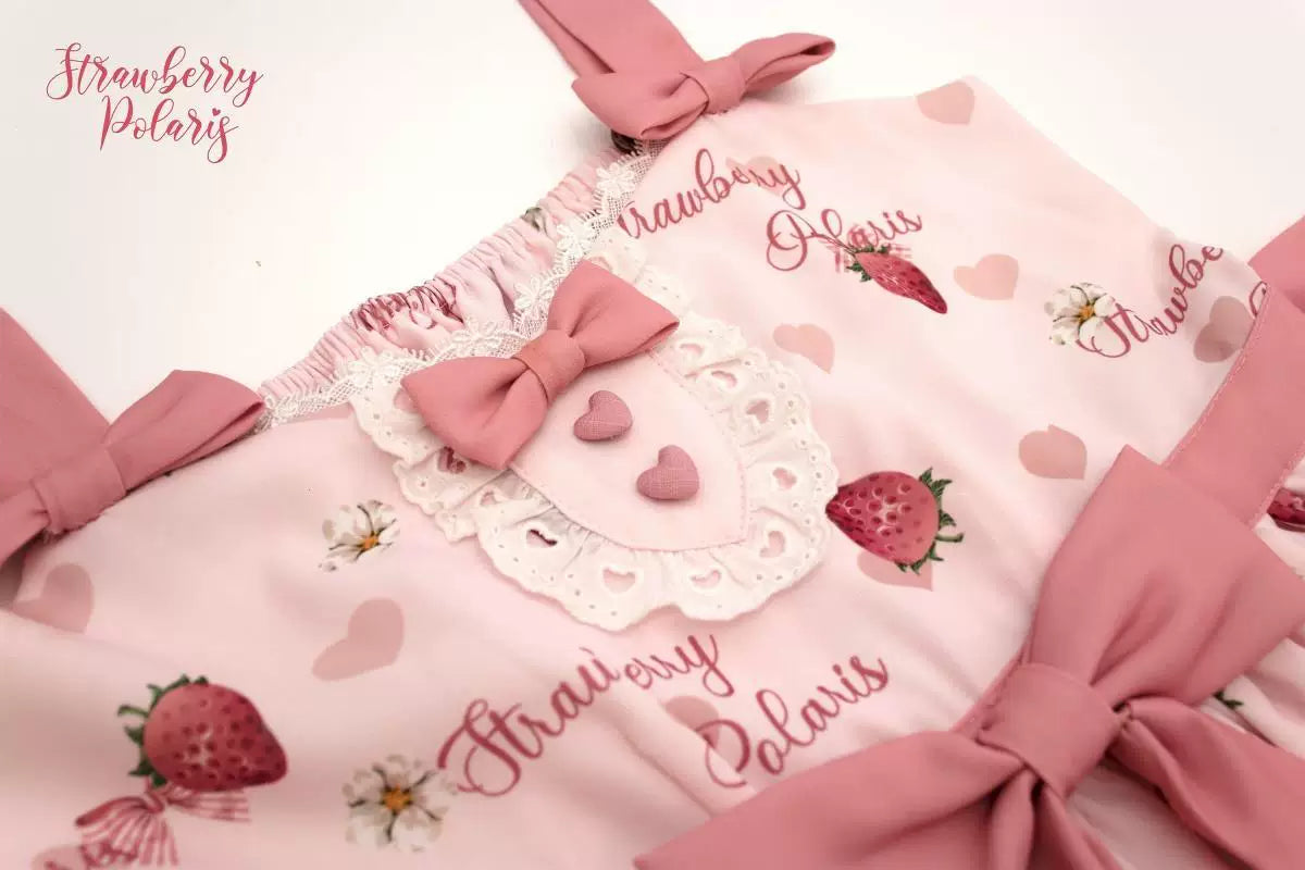 Sweetheart Dream Machine - Falling Rabbit Berry Gift Box - Pink JSK Dress with Rabbit-and-Strawberry Print