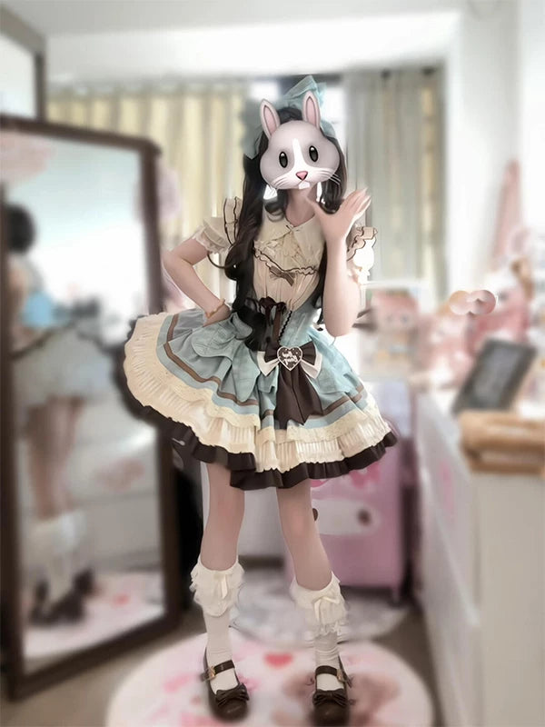 Creamy - Mint Chocolate - Mint Chocolate JSK Set with Short-Sleeve Shirt