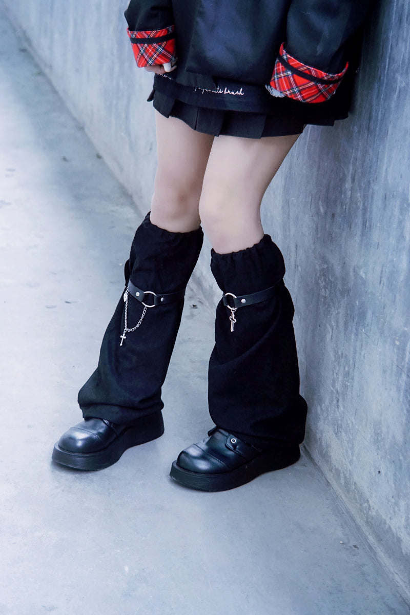 Strange Sugar - Handmade Suede Leather Buckle - Gothic Leg Cover Other Surprise