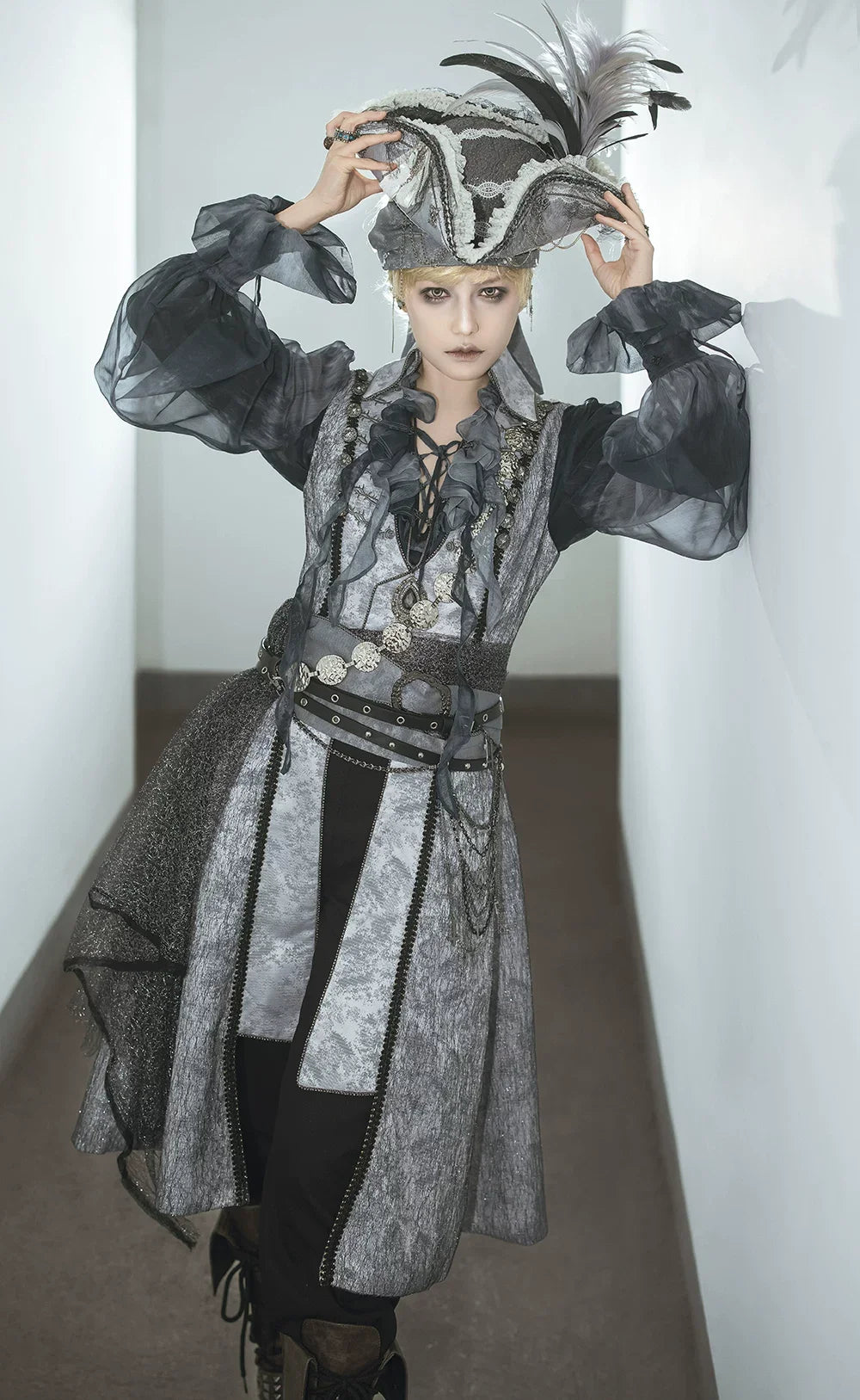 Immortal Thorn - Eternal Treasure Voyage - Ouji Lolita Chiffon Blouse with Ruffles