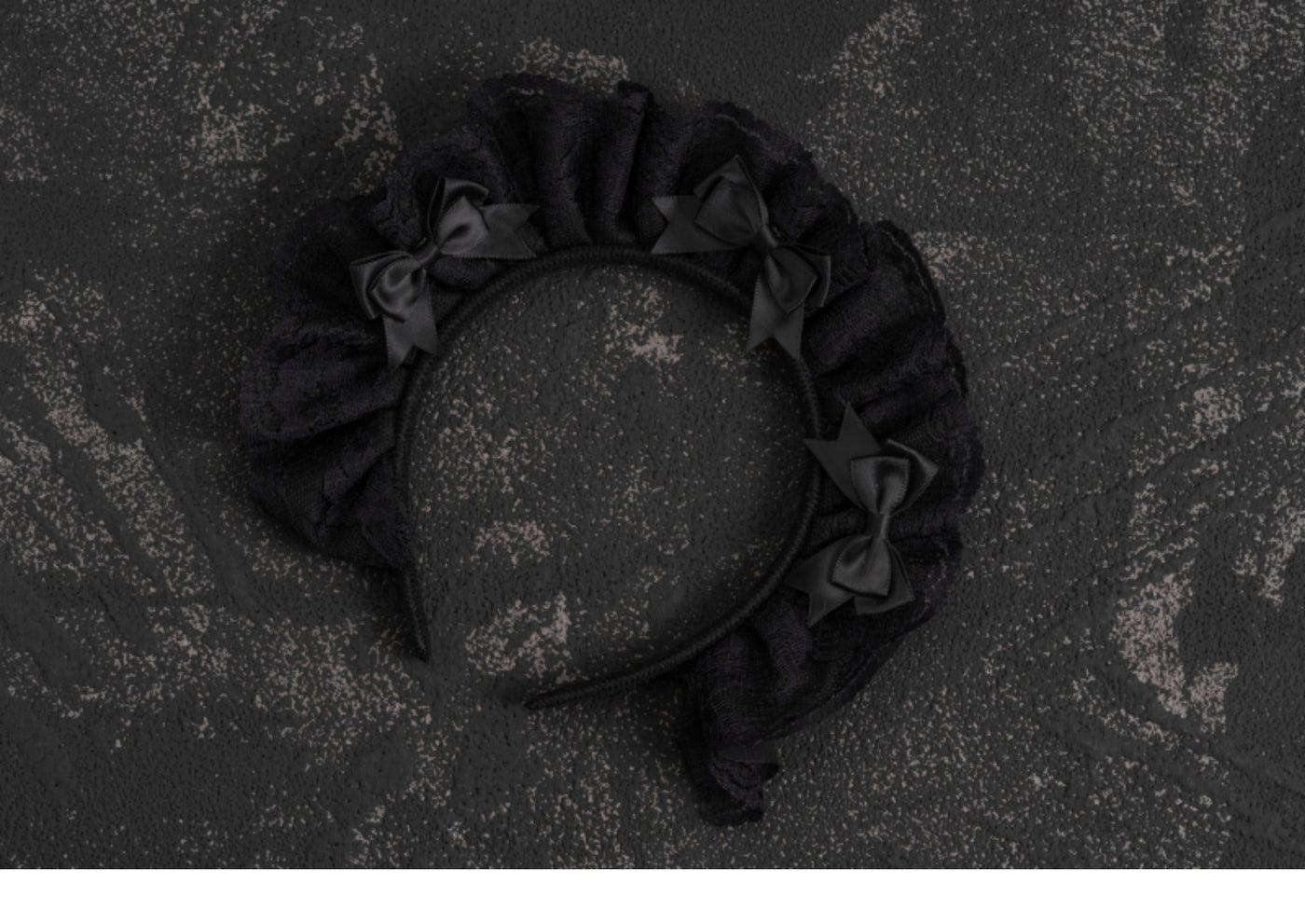 Strange Sugar - Gothic Lolita Lace Black Headband - Headwear