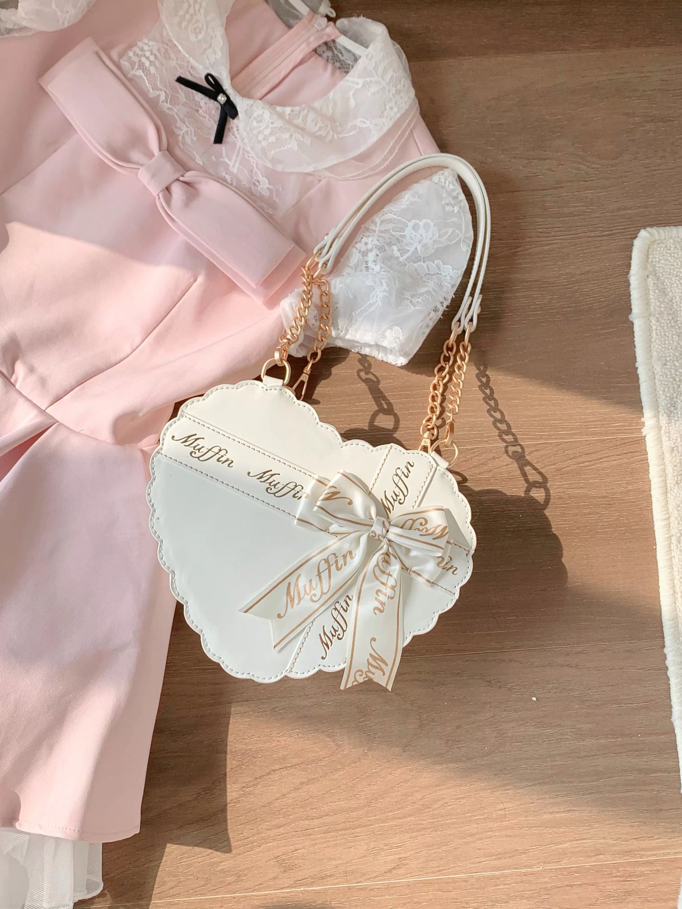 Lolita - Sweet Lolita Heart Bow Bag - Individually Selectable Lolita