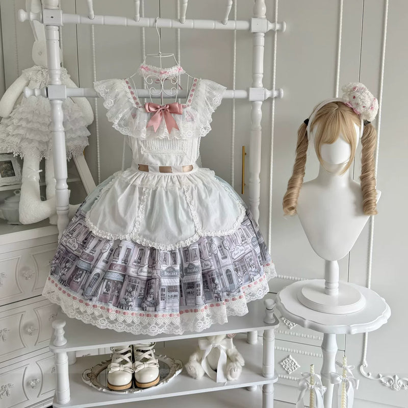 Star Fish - Old Alley Floral - Sweet Lolita Jumper Skirt