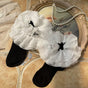 Black socks with white trim / One size (sizes 35-39)