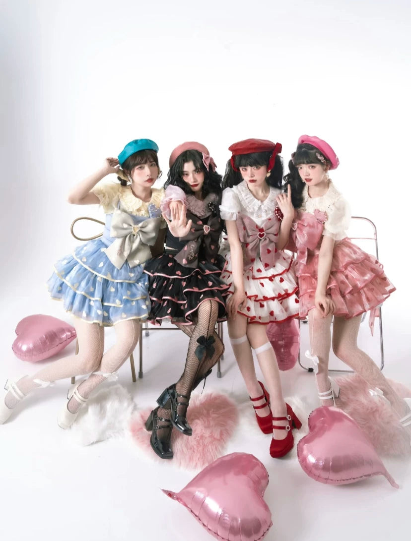 Sweetheart Dream Machine - Sugar Heart - Camisole and SK skirt set with heart motifs