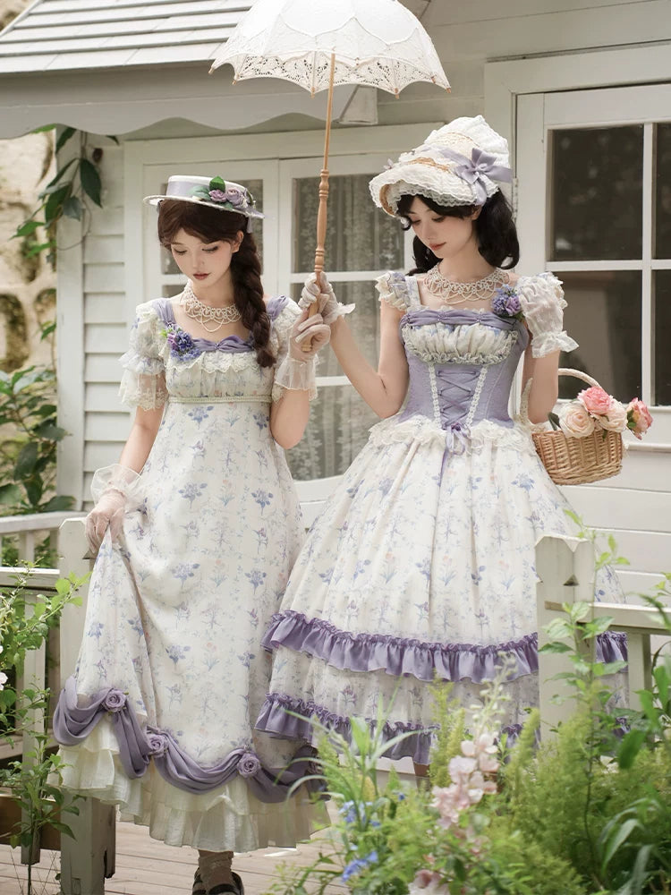 With PUJI - Iris Secret - Twins Lolita Summer Dress, Empire OP, Bodice JSK detail view 3
