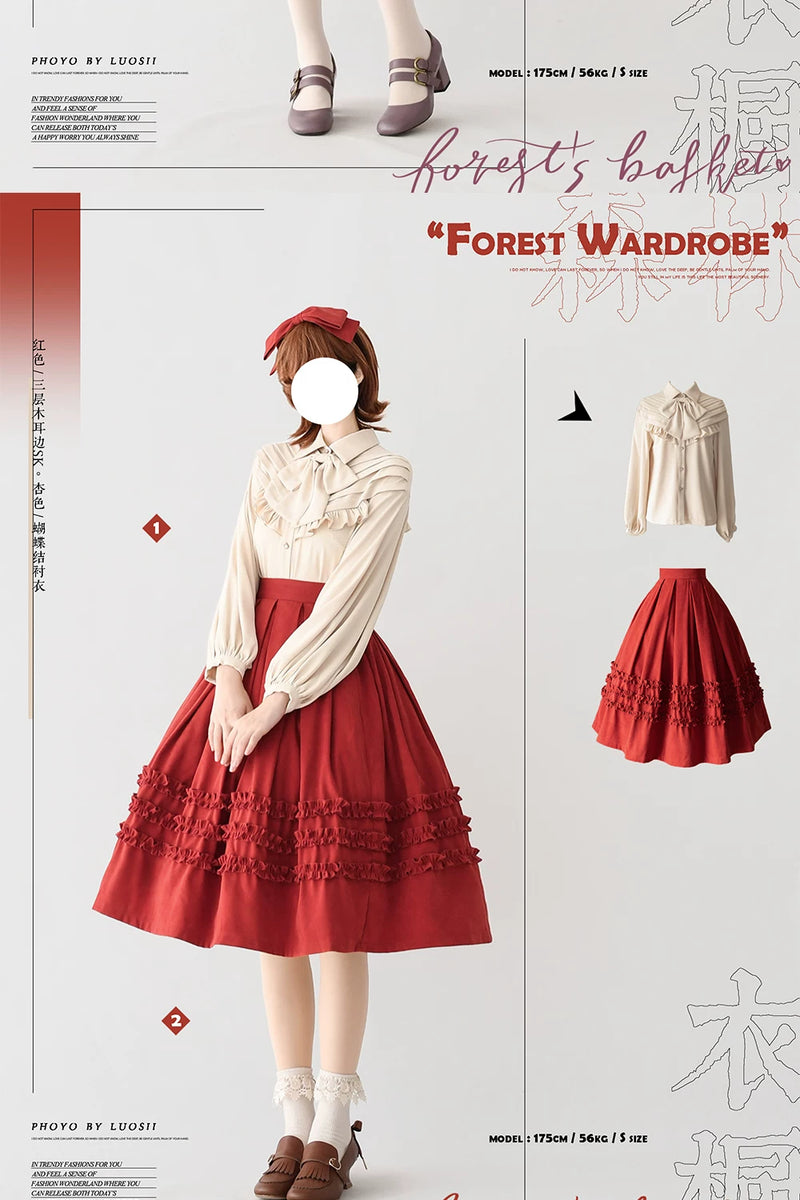 Forest Wardrobe - Forest Basket 4.0 - Classic Lolita Ruffled Skirt - 7