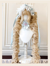 Sinwavy - Florist - 70cm platinum blonde curly ponytail set - Light Blonde Hair (Short Hair and Ponytails Set)