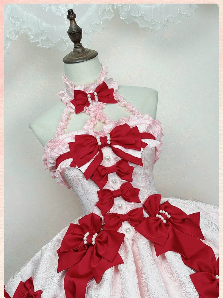 Alice Girl - Sweetheart Petal - Sweet Lolita Petal Hem JSK Dress, Halter Neckline