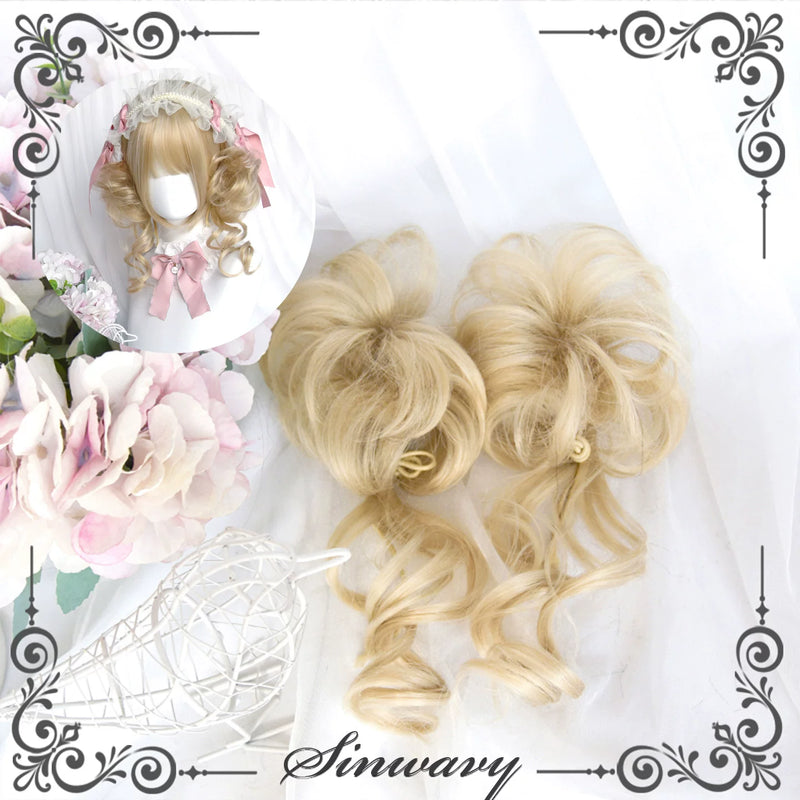 Sinwavy golden detachable Lolita ponytail hairpieces - view 10