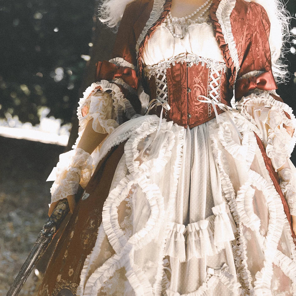Krad Lanrete - Mary's Portrait - Short Waist Corset with Side Lacing