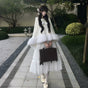 White Shawl + Bow Tie / One Size