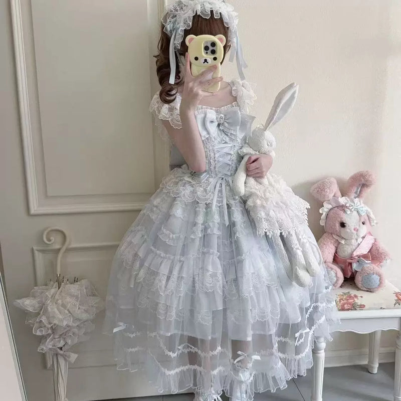 Pastel Bow Princess Lolita JSK Dress Set - view 5