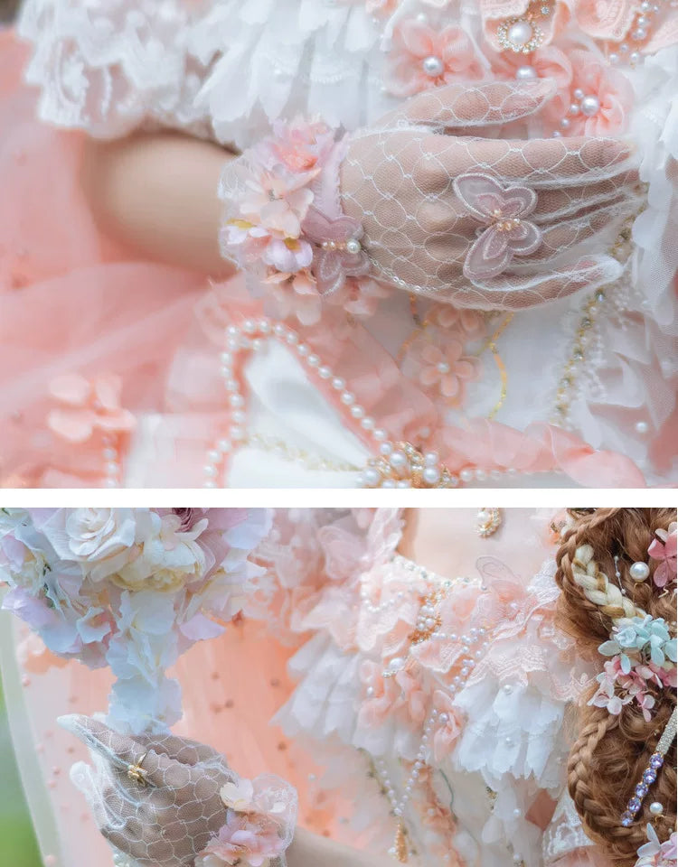 Handmade - Floral Bonnet Headwear - Sweet lolita bonnet headwear