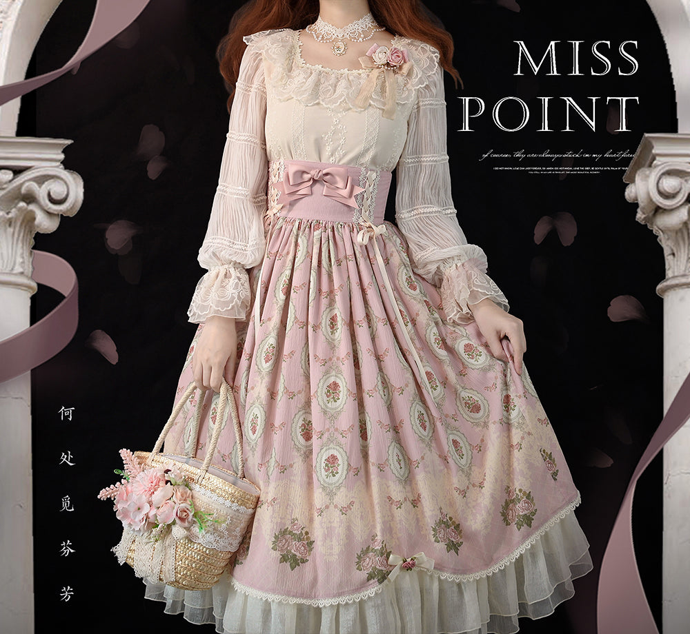 Miss Point - Retro Lolita Lace Long Sleeve Blouse - Innerwear