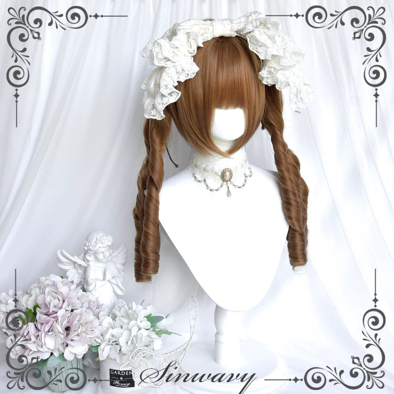 Honey golden brown Roman-curl Lolita wig - view 3