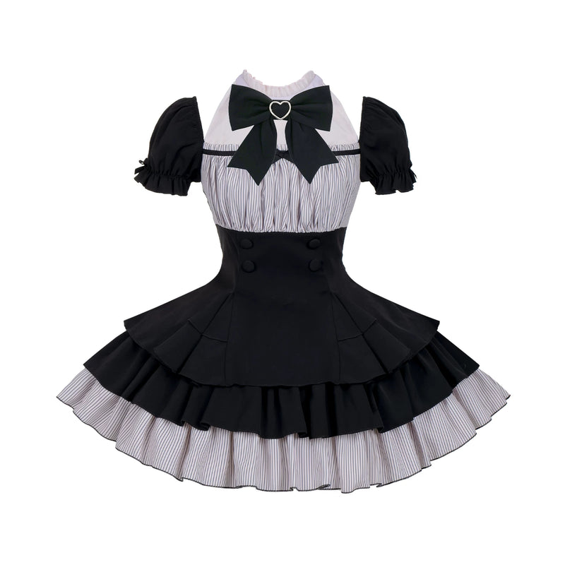 With PUJI - Small Firefly - Sweet Lolita OP Dress, Ruffle Trim & Square Neckline detail view 10