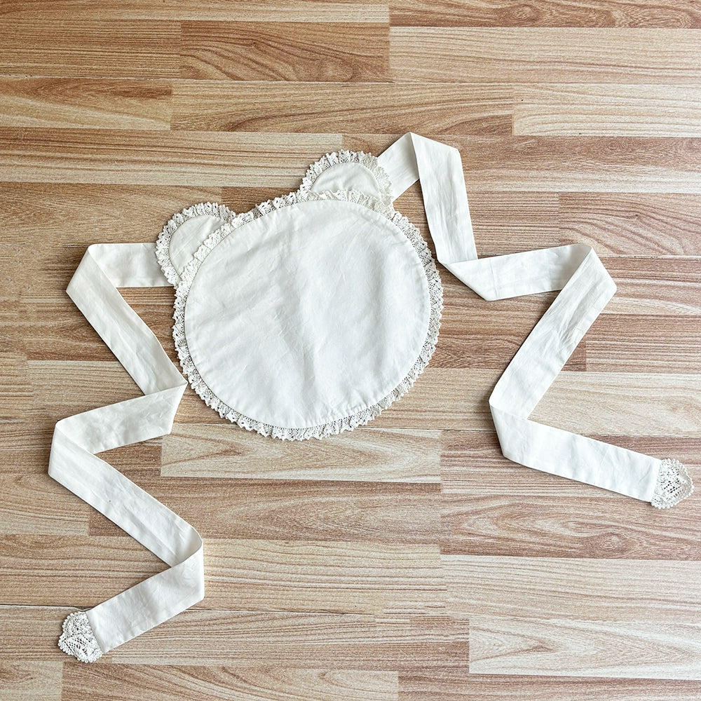 Vintage Petal Rabbit - Old School Lolita Headdress Suit With Bunny Ear A bear ear apron only