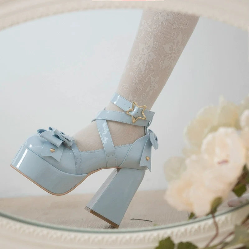 beauty bunny - Star Prayer - Round-Toe Lolita Shoes with One-Strap Star Buckle - product detail 9