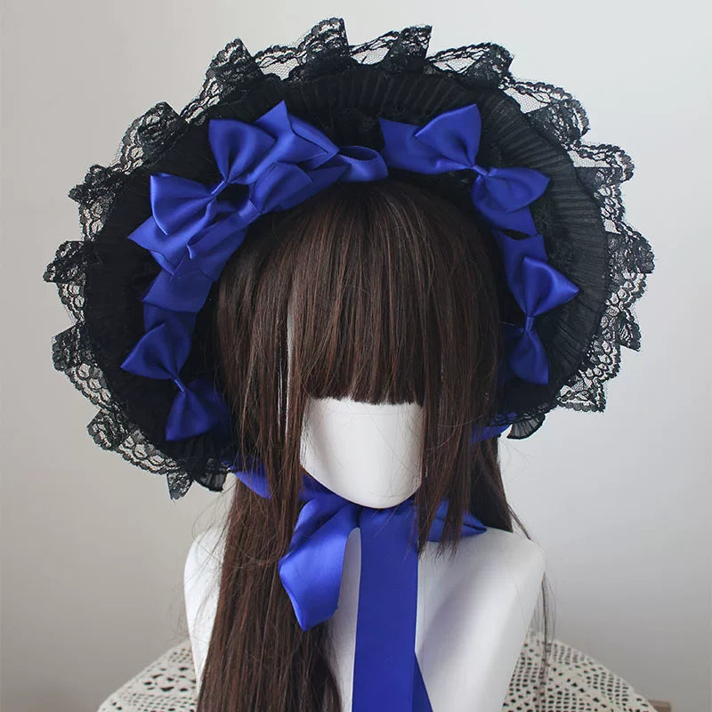 Deer Girl Handmade - Black Lace Ribbon - Black Lace Flat Hat Selection