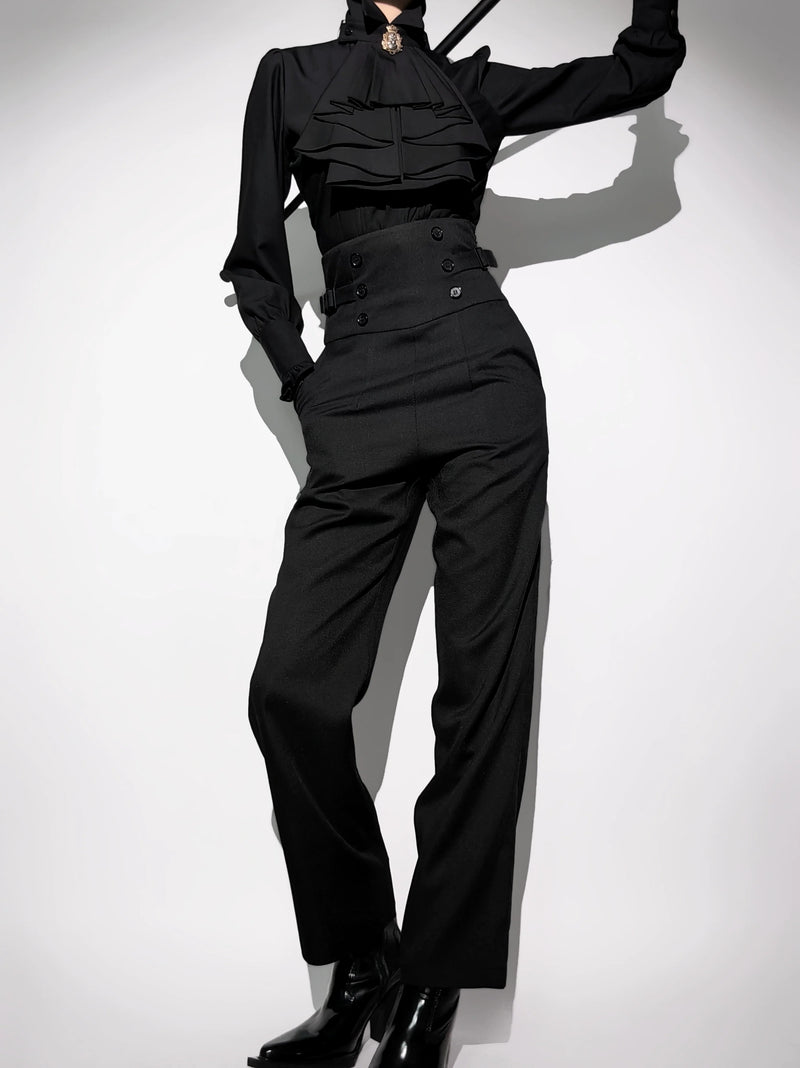 Gazing Galactic - Prince Trousers - Ouji Lolita pants with a double-button waist - product detail 5