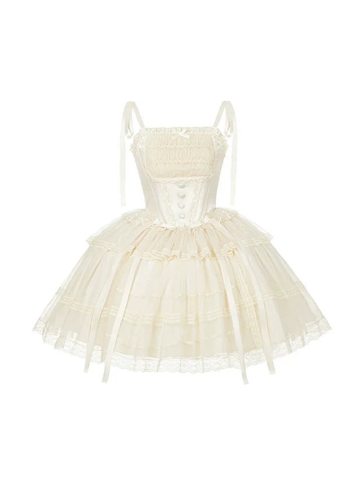 Confession Poem - Classic Lolita Corset JSK Set, Lace & Bows 45145:835916