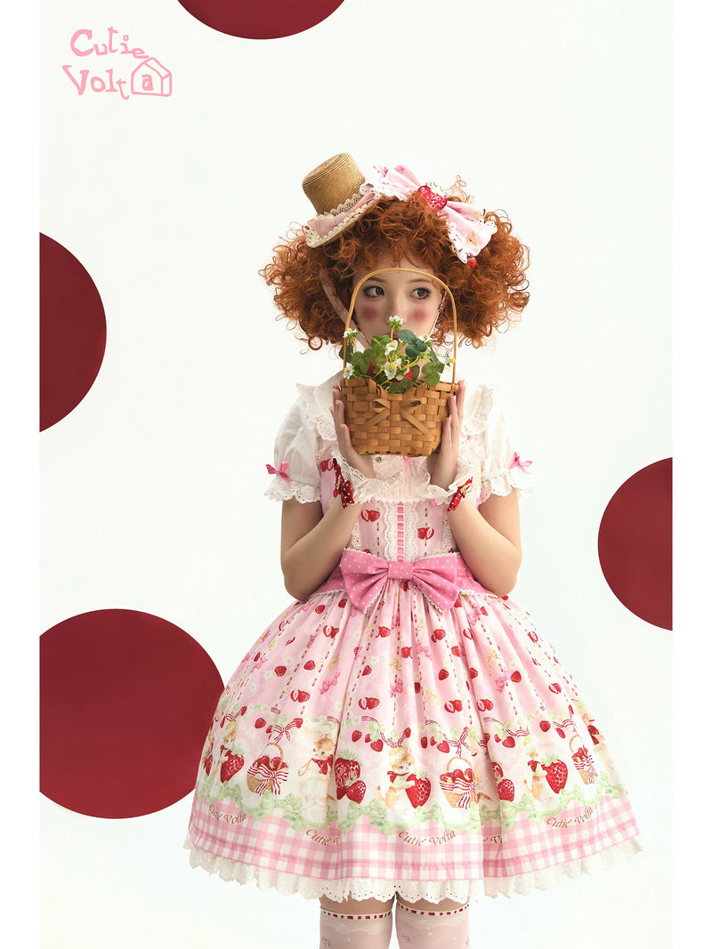 CutieVolta - Strawberry Girl - Sweet Lolita OP, JSK & Accessories - product detail 3