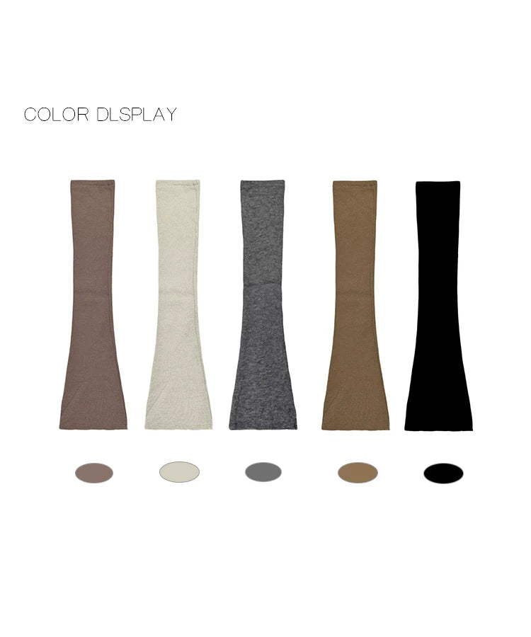 White Socks - Winter Ribbed Slouch - Long Slouch Leg Warmers with a Flared Cuff