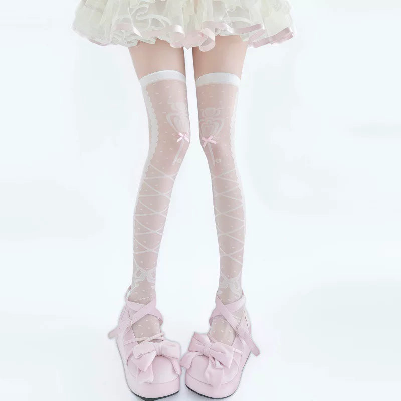 Fantasy Doll - Magic Key - Over-Knee Socks with Bow Motifs