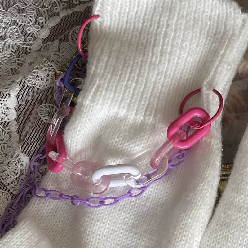 Sock Noble - Punk Layering - Lolita sock covers with lace straps and flared cuffs