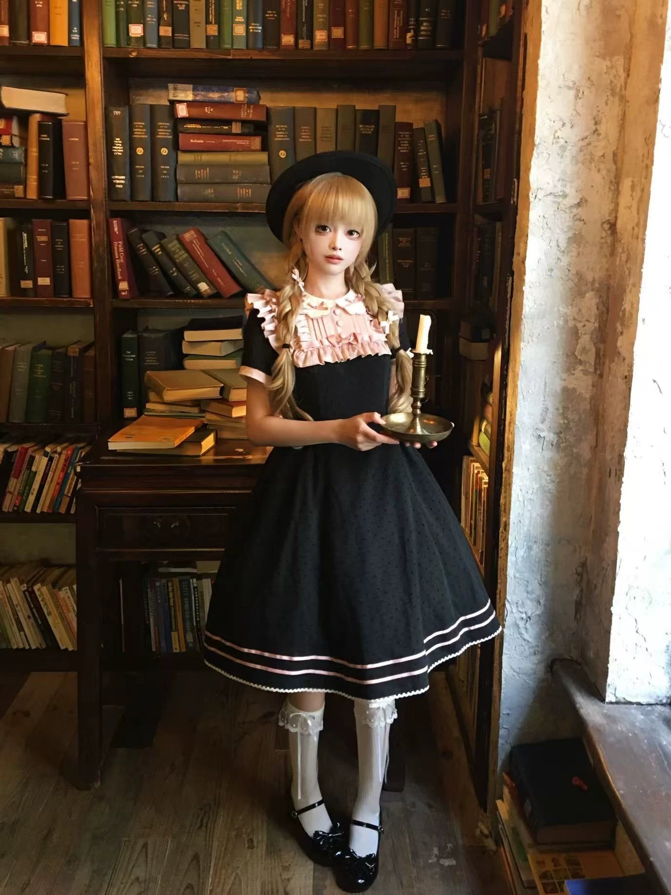Pumpkin Planet - Love Period Diary - Sweet Lolita polka dot one-piece dress