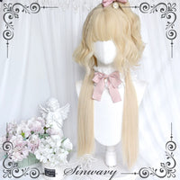 Sinwavy - Miao Jellyfish - platinum curly Lolita jellyfish wig - Platinum (detachable short hair + hair curtain set)